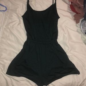 Dark Green Romper.